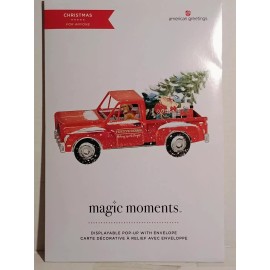 American Greetings Magic Moments Displayable Pop-Up Card - Red Christmas Truck