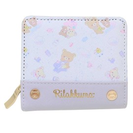Sanrio Leopard Print Three Leather Wallet Rilakkuma Wallet