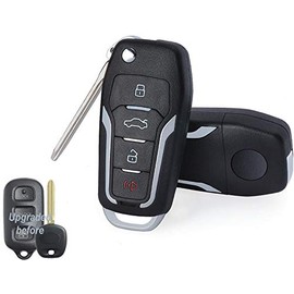 Keymall keyless Entry Replacement Upgraded Flip Key FOB 314MHz 4D67 Chip 4B Fob Remote for Toyota 4Runner Sequoia ,HYQ12BBX HYQ12BAN HYQ1512Y