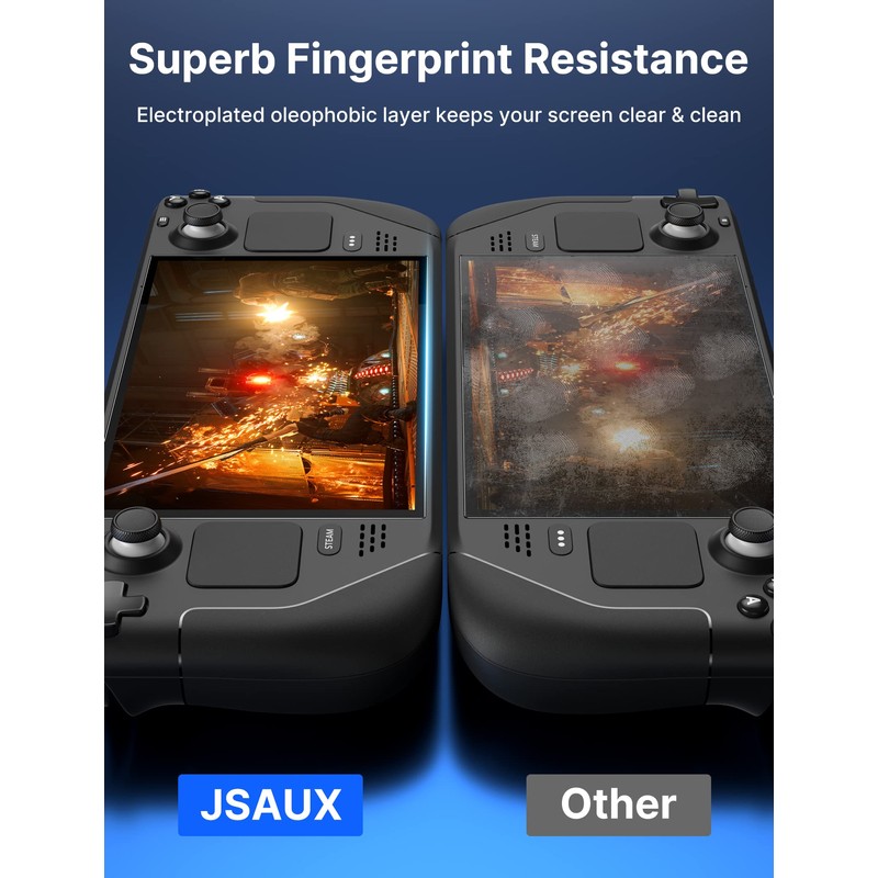 JSAUX 2-Pack Screen Protector for Steam Deck, Ultra HD Glass
