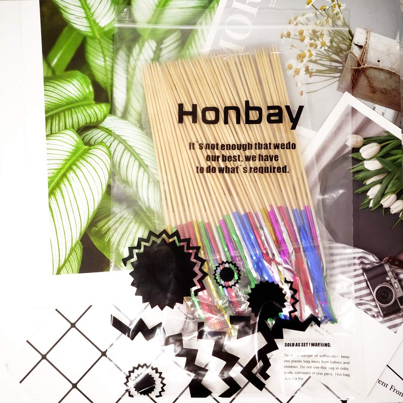 Honbay 100PCS Creative Fireworks Shaped Fruit Sticks Cupcake Picks