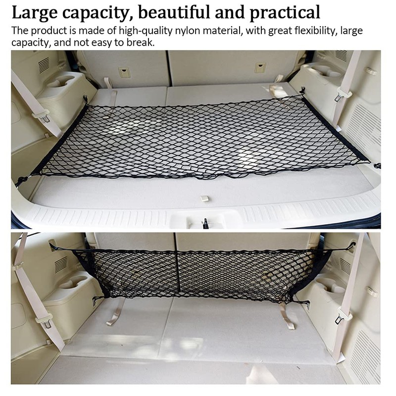 Cargo Net,Organizer Net Heavy Duty,70 x 120 cm Nylon Mesh,Elastic