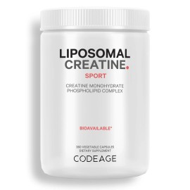 Codeage Liposomal Creatine Monohydrate Capsules 3000mg, 3-Month Supply, 360 ct