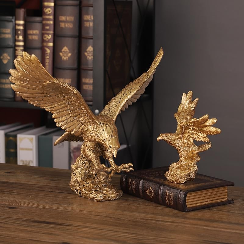 Hosoncovy Eagle Figurine Ornament Resin Eagle Sculpture Eagle Statue Eagle