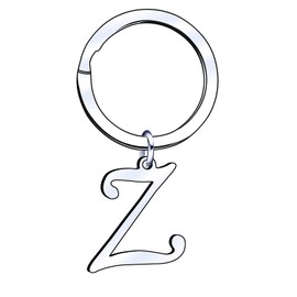 Silver Letter A-Z Keyring for Key for Women Men Women Men A B C D E F G H I J K L M N O P Q R S T U V W X Y Z Stainless Steel Alphabet Initial Keyring (26Z), Z, L