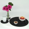 Round place mat felt coaster in 35 cm, dark grey