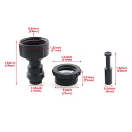 HJGarden 2 Sets Automatic Waterer Spray Fitting Black PE Quick Connector Sprinkler Accessories Faucet Adapter Garden Pipe Quick Connect Suitable for Standard 5/16 Inch Hose