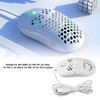 Wired Mouse Ergonomic White Adjustable DPI 6 Keys Hollowed Out