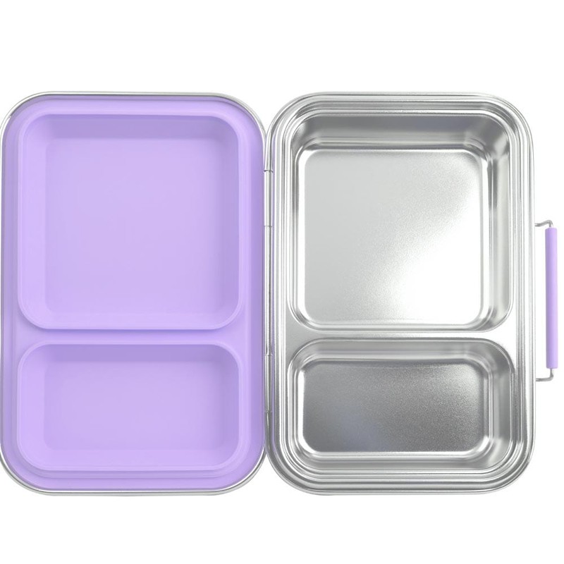 EcoCocoon Bento Lunch Boxes - 2 Compartment, Blueberry