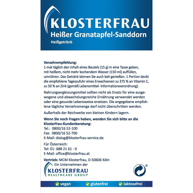 Klosterfrau Hot Pomegranate Sea Buckthorn Pack of 10