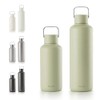 EQUA Timeless Stainless Steel Water Bottle, 1000 ml, BPA-Free, Leak-Proof,