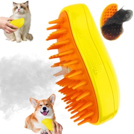 Cepillo de Perro GatoCepillo de Vapor para Gatos 3 en 1,Cepillo a Vapor Autolimpiable para Gatos,Cepillo a Vapor para Masaje, Cepillo para Pelo de... 