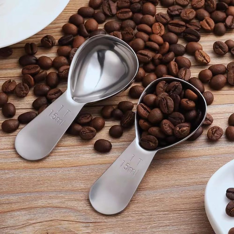 3PCS Stainless Steel Coffee Scoop Set, Short Handle Measuring Scoop