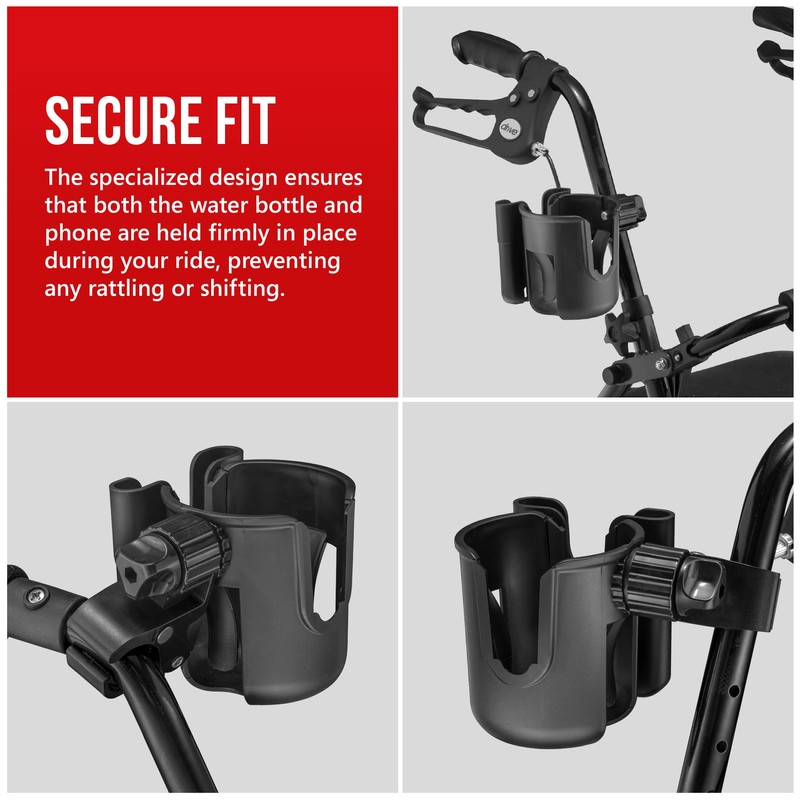 Walker Cup and Phone Holder, Compatible with Rollator and Folding