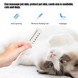 KooingTech Pet Hair Thinning comb, Pet Hair Combs, Dog Grooming Comb with Blade, Cat Comb for Matted Hair, 2 in 1 Hair Cutter Comb, 5 Blades Pet Hair Trimming Comb