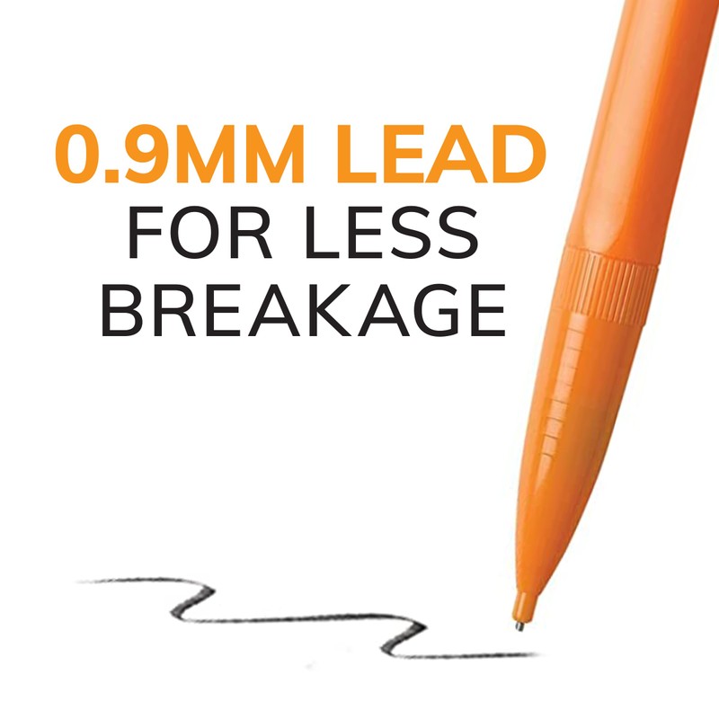 BIC Xtra Strong Mechanical Pencils with Erasers, Thick Point (0.9mm),