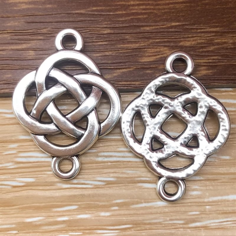 42pcs Celtic Knot Charms, Irish Traditional Pendants Antique Silver Alloy