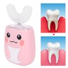 Children Electric Toothbrush Teeth Cleaning Massage UShape Waterproof Automatic Toothbrush(Pink