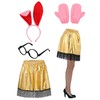 Jecery 5 Pcs Christmas Movie Bunny and Lamp Costume Accessories