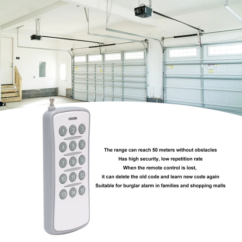 433MHz Universal Remote Control Wireless ABS 15 Keys Remote Control