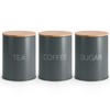EHC Tea Sugar Coffee Canisters, Tea Sugar Coffee Containers Set