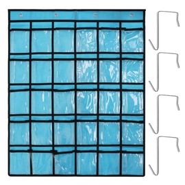 GetCoupon 36 Clear Pockets Calculator Holder Wall Door Hanging Organizer Classroom Pocket Chart for Cell Phones