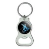 Snowboarder on Black Keychain with Bottle Cap Opener