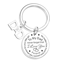 Nfyxcaz Dad Gifts To My Dad Gifts Dad Keyring from Daughter Gifts for Dad Daddy Christmas Birthday Gifts Father’s Day Gifts I Love You Dad Keychain