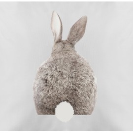Cushion Cover – Easter Cushion – Easter Bunny Rabbit Motif – 50 x 50 cm – Grey – Rabbit Cushion Cover Easter Gifts Easter Cushion Covers Easter Gift for Parents Easter Bunny Cushion Covers Easter