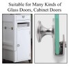 2PCS Glass Door Pull Handles Clamp Clips for Glass Door