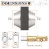 Probrico 2 Pack Satin Brushed Nickel Double Cylinder Deadbolt Lock,
