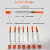 10 Pack 1ml Plastic Syringes with Needle, Dispensing Measuring Tool