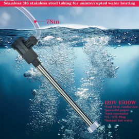 YLboyLIAN 1500W Immersion Water Heater for Pool & Hot Tub – Portable Electric Submersible Heater with Auto Shut-Off, and WiFi Timer for Bathtub, Above Ground Pool, Spa, Swimming pool, and Baptism pool