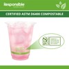 Responsible Products 16 oz Clear Cold Cup, Certified Compostable and