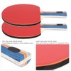 2PCS Table Tennis Rackets Inverted Rubber Paddles with 3 Ping