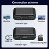 XPTSFDU 4K120Hz DisplayPort to Dual Displayport Splitter for Dual Monitors