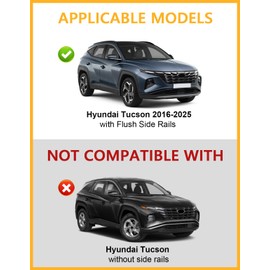 Tuyoung 300lbs Roof Rack Cross Bars Compatible with Hyundai Tucson 2016-2026 SEL/N Line/Limited, Lockable Heavy Duty Anti-Theft Aluminum Roof Rails Crossbars Cargo Carrier Bag Black Bike