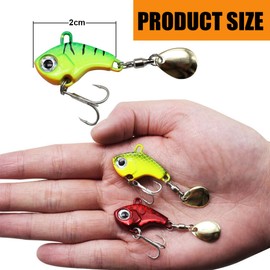 Set of 6 Spoon Spinner Bait Fishing Lure Artificial Bait Fishing Set Pike Zander Trout Bait Blinker Swimbait Fishing Accessories Freshwater Saltwater Fishing Set Fishing Gift for Men, Jig Spinner Set