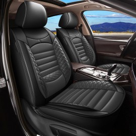 Unbranded For Ford C-Max Hybrid/ Energi 2013-2018 PU Leather Car 5-Seat Covers Front Rear