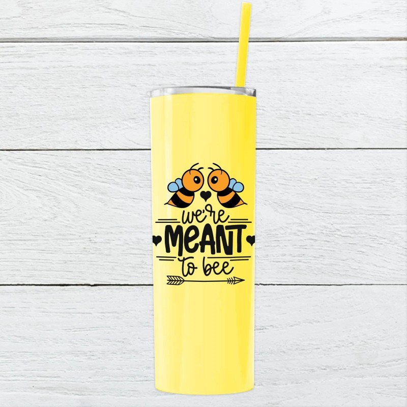 White ProSub 20oz Straight Skinny Tumbler Sublimation Mug Blanks -