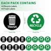 Bueake Pack of 16 Recycle Sticker for Trash Bins self