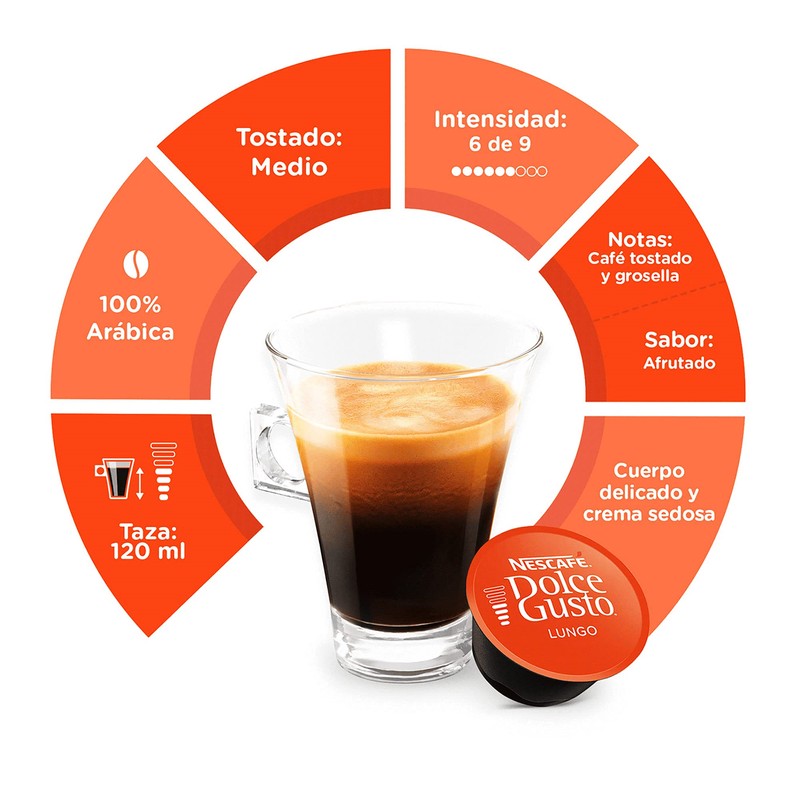 NESCAFÉ Dolce Gusto Coffee Capsules Café Lungo 48 Single Serve