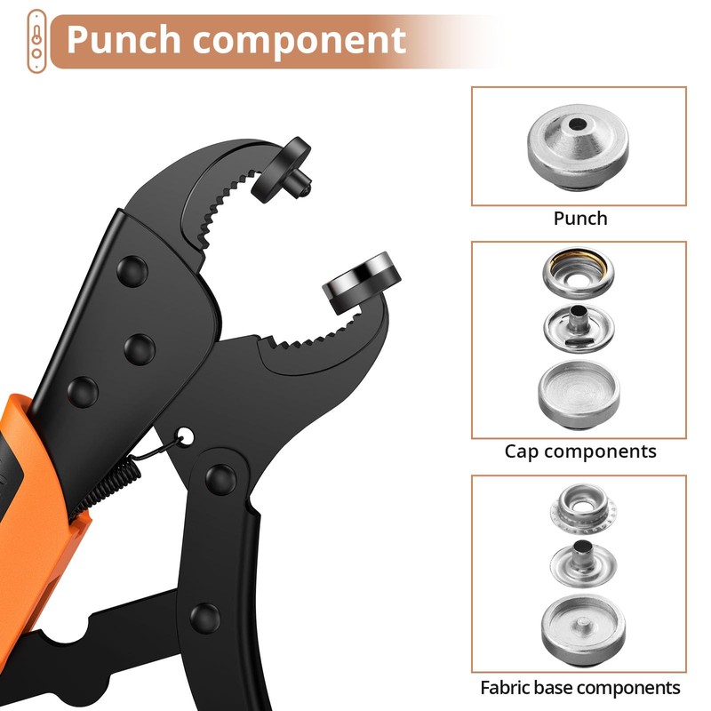 Snap Fastener Tool, Kamtop Heavy Duty Snap Button Plier with