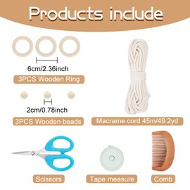 ORIGACH 3 Set DIY Macrame Angel Kits for Beginners Adults, Macrame Angel Ornament, Boho Macrame Angel Wall Hanging Decor, Handmade Fairy Decor for House Bedroom Living Room