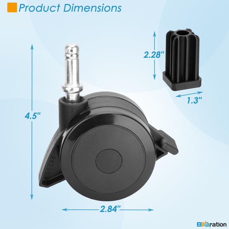 BBQration 70360 Locking Caster with Insert for Weber Spirit E-310