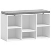 TJYGO Shoe Storage Bench, 6 Cubbies Shoe Rack Bench with