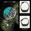 Wristwatch Men's Digital Sports Multifunction LED Display Outdoor Wristwatch, 03-black,