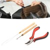Hair Extension Tool Kit with Silicone Rings Crochet Pulling Hook