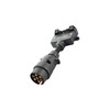 7 Pin Round Male Plug to 7 Pin Flat Female