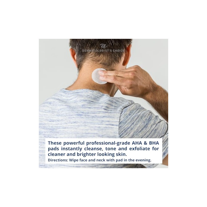 Dermatologist's Choice 10% Non-Neutralized Glycolic Peel Cleansing Pads with Salicylic